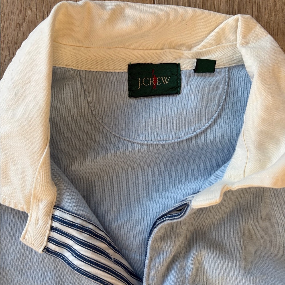 J.Crew long-sleeve rugby polo shirt vintage oarsman style - size large - Picture 2 of 9